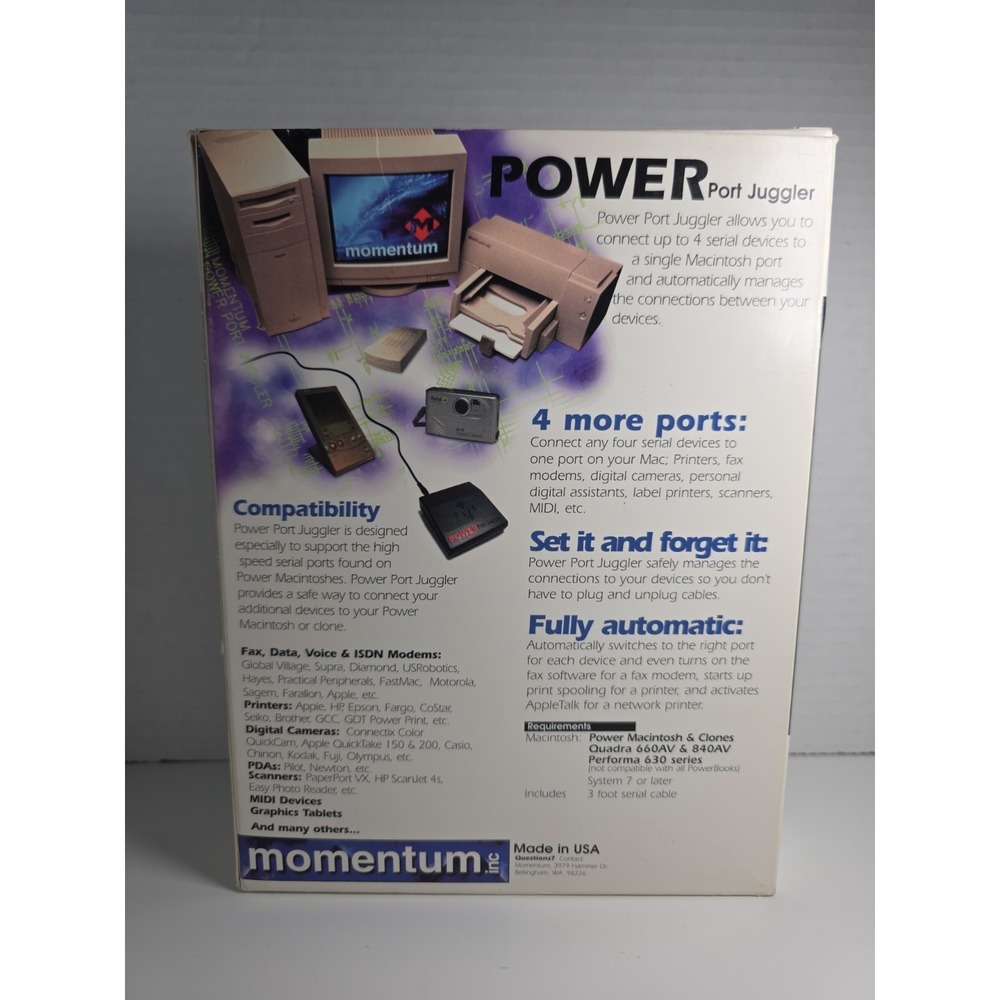 Vintage momentum POWER Port Juggler For Power Macintosh - Picture 2 of 3
